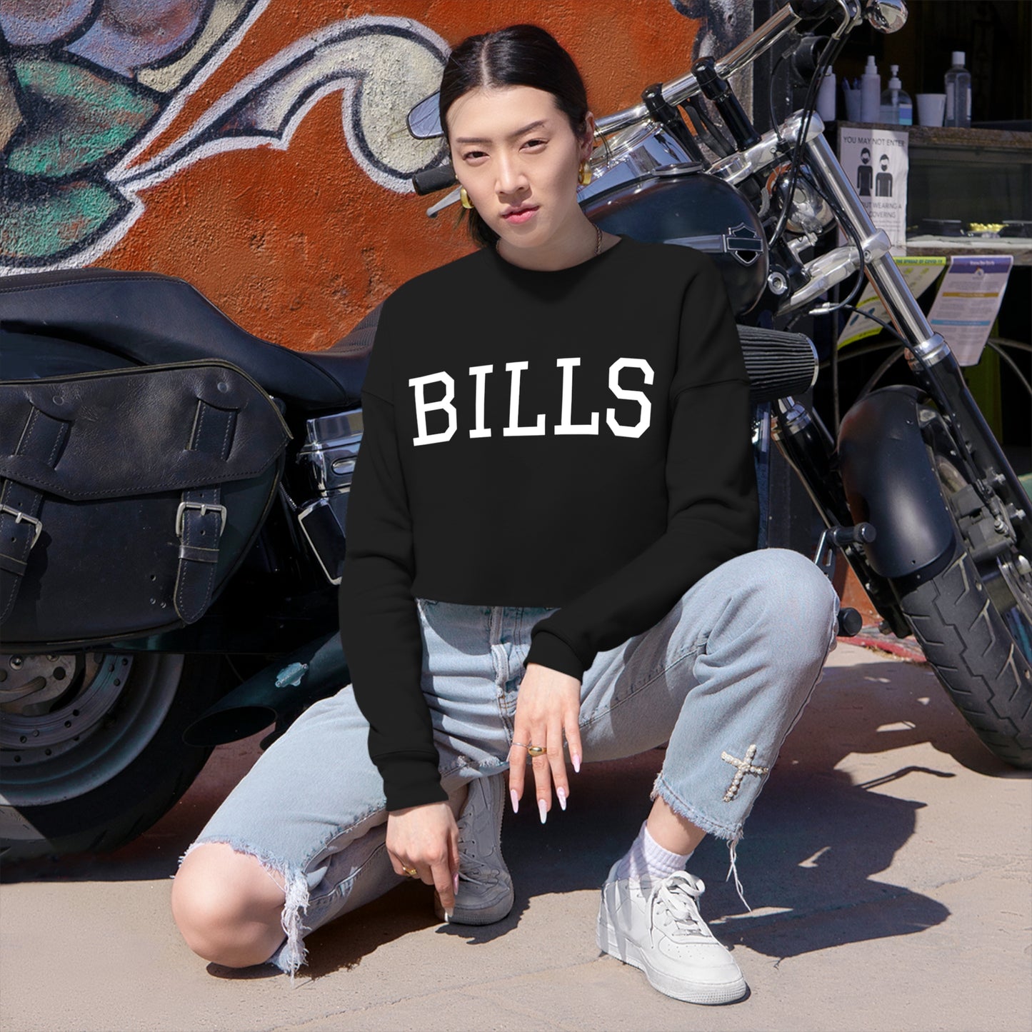 Bills Graduate Women's Cropped Sweatshirt