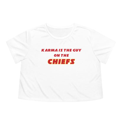 Karma is the Guy on the Chiefs Women's Cropped Tee