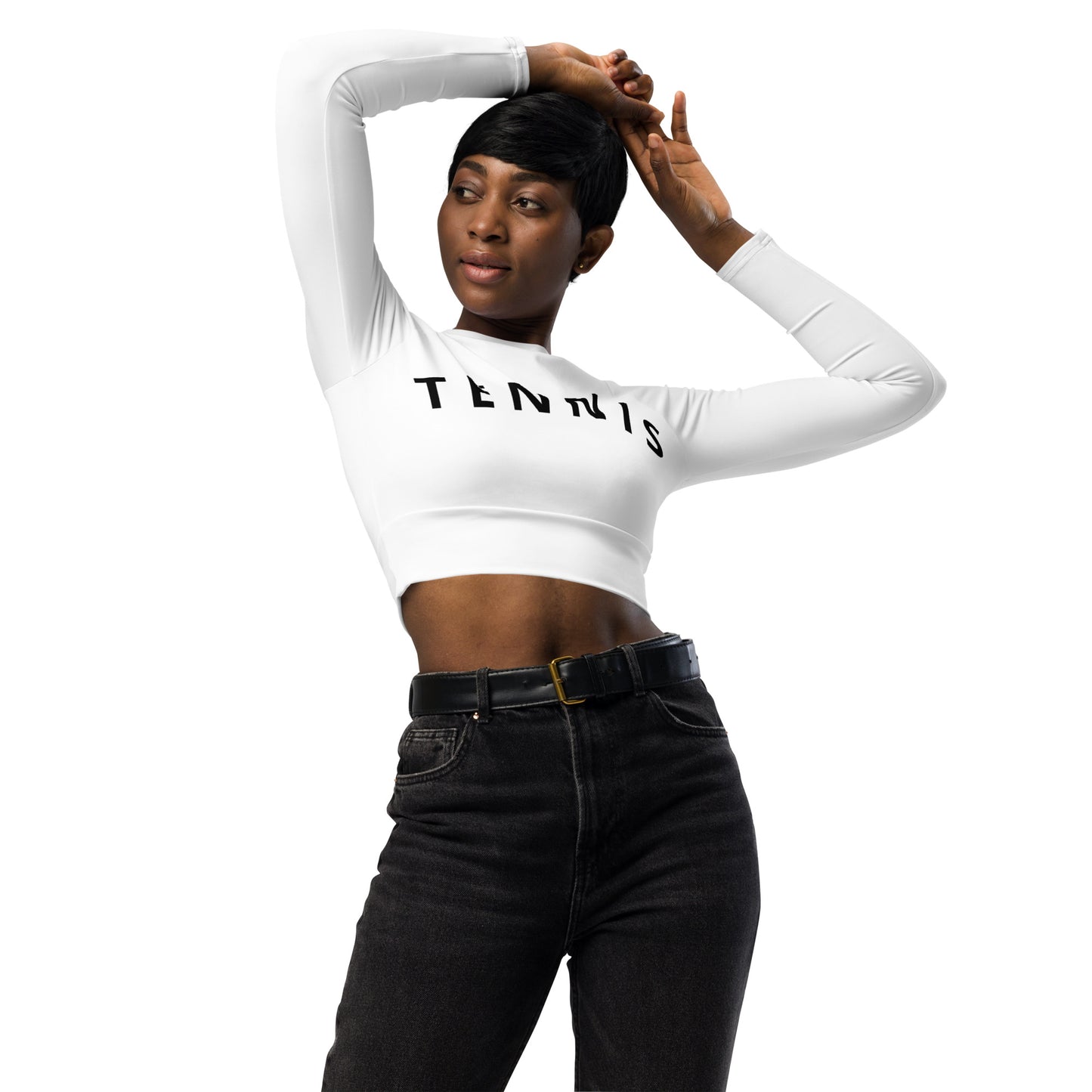 Tennis Recycled Long-Sleeve Crop Top