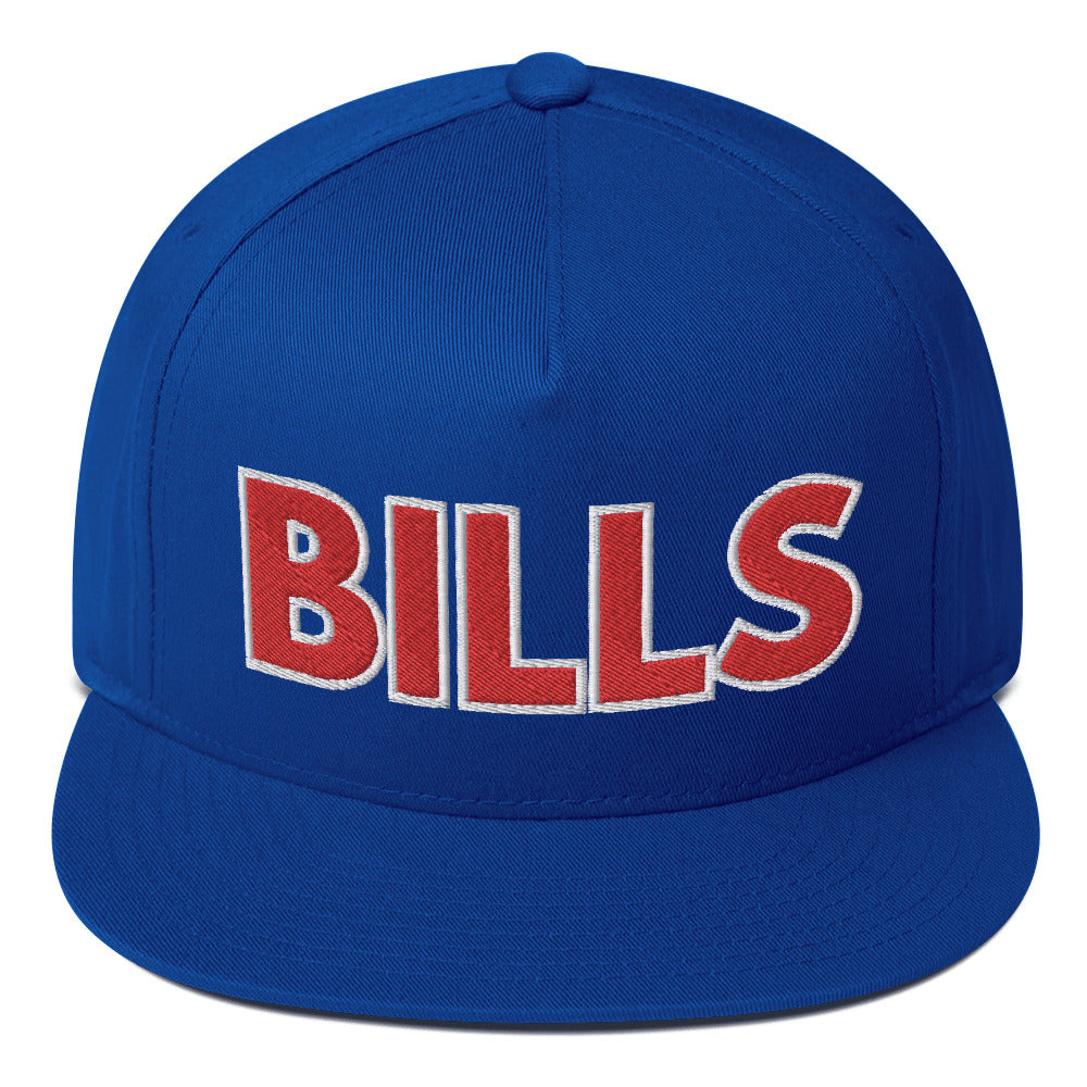 BILLS Embroidered Flat Bill Hat