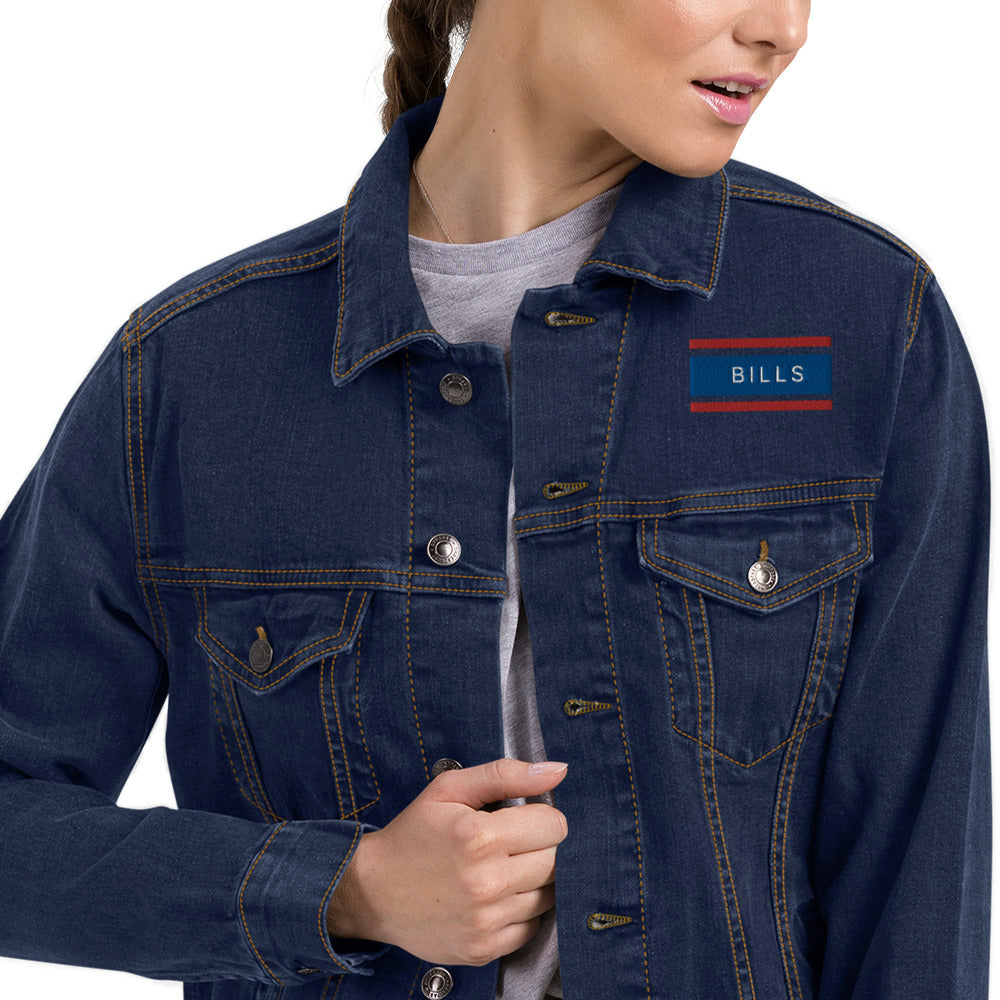 'Bills By a Billion' Embroidered Unisex Denim Jacket