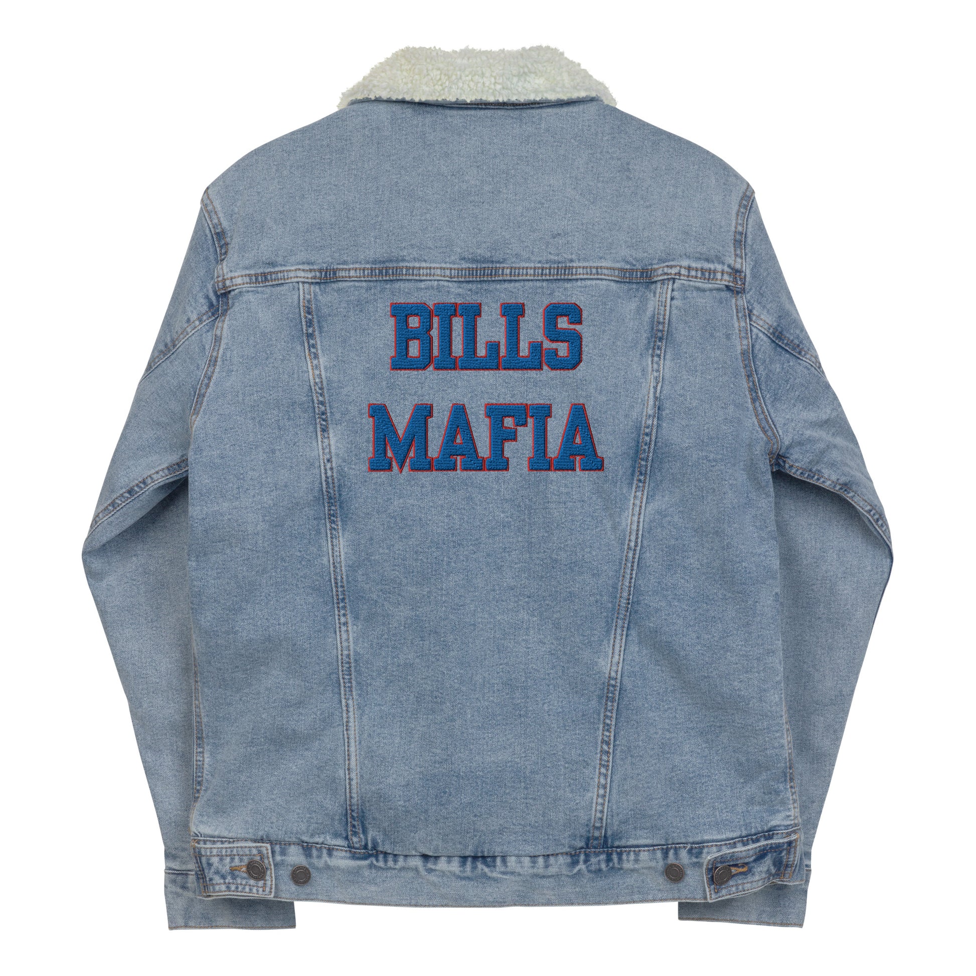 Bills Mafia Denim Jean Sherpa Jacket | Sporti Bae 3XL