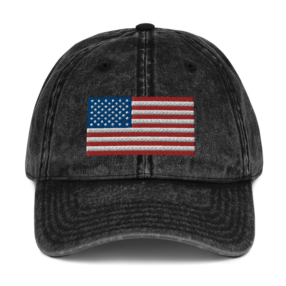 American Flag Vintage Cotton Hat