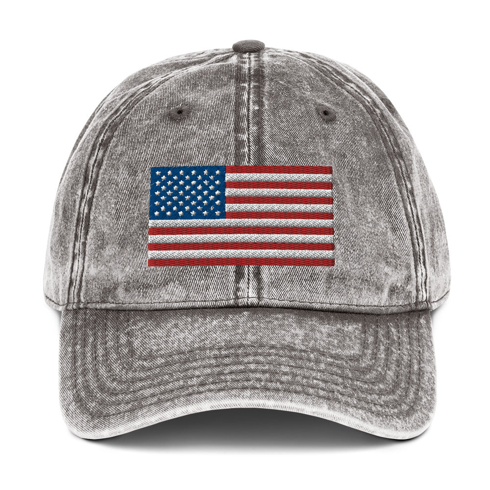 American Flag Vintage Cotton Hat