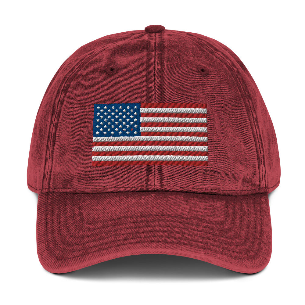 American Flag Vintage Cotton Hat