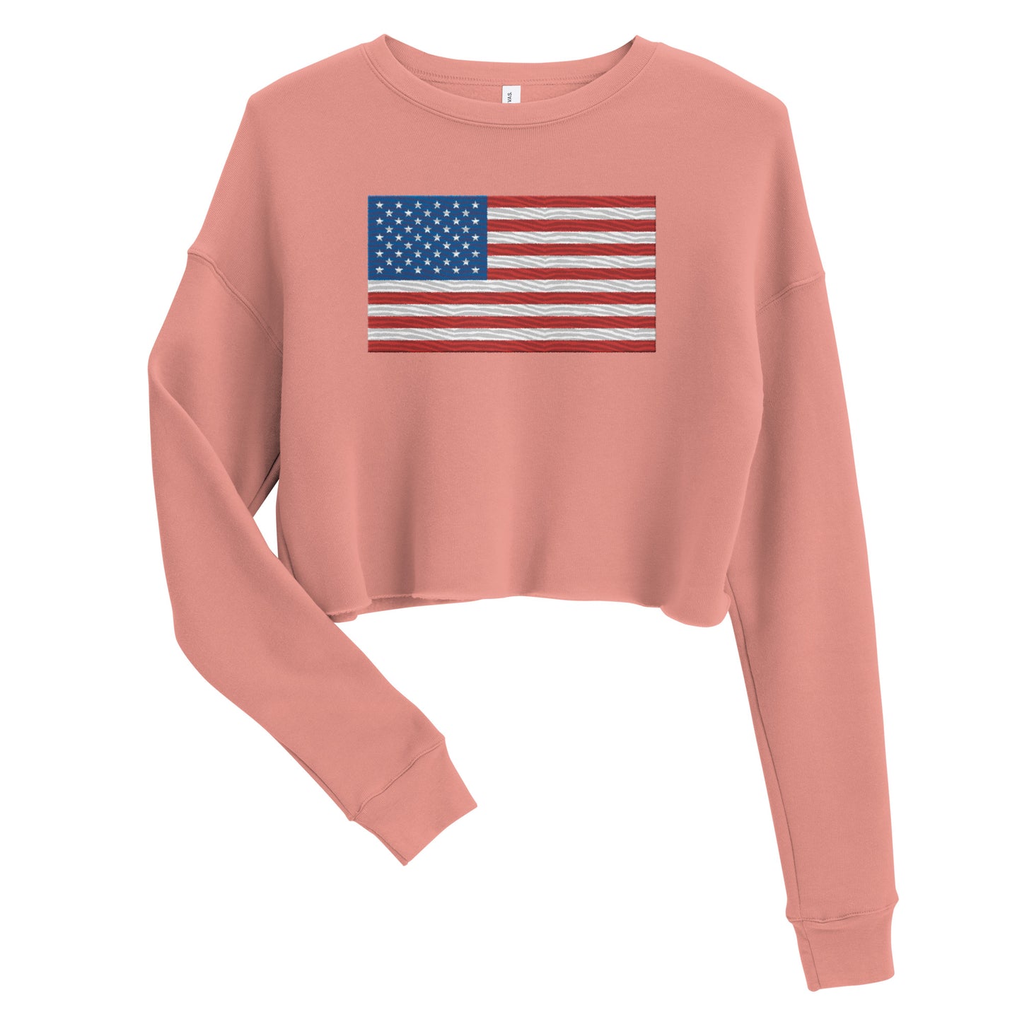 Fourth of July Embroidered Crop Sweatshirt