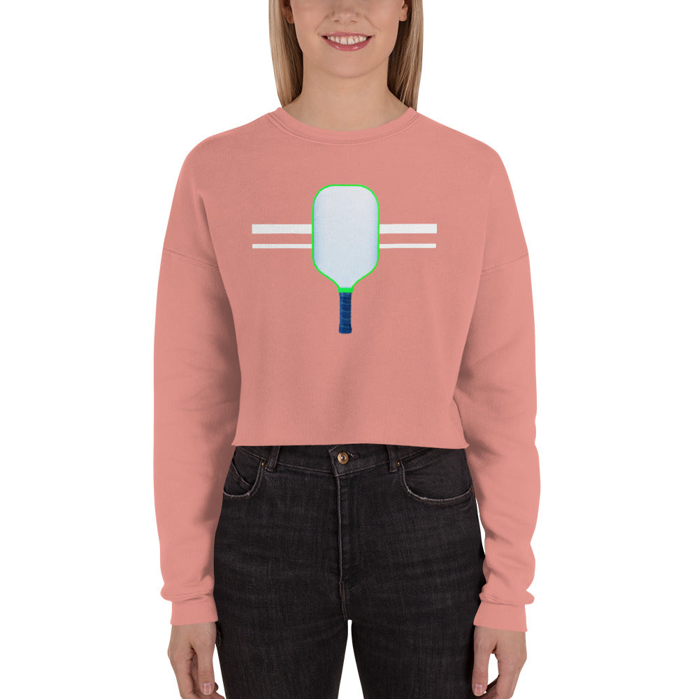 Pickleball Paddle Crop Top Sweatshirt