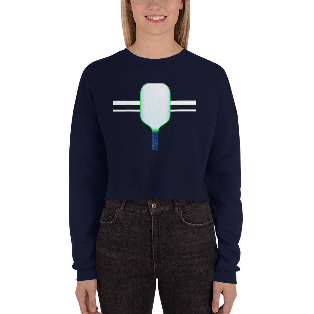 Pickleball Paddle Crop Top Sweatshirt